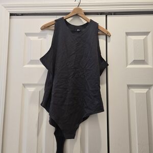Sleek Black Sleeveless Bodysuit
